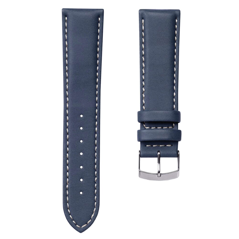 Luxury Designer FX Vegan Eco-Leather Watch Strap 22mm Blue
