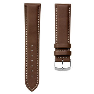 Luxury Designer FX Vegan Eco-Leather Watch Strap 22mm Brown