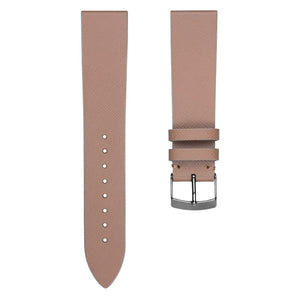 Luxury Designer FX Recycled Leather Fiber Watch Strap 22mm Pink
